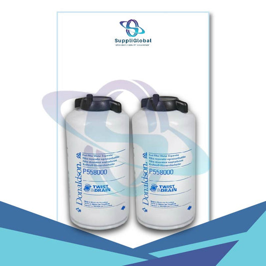 DONALDSON P558000 -Fuel Filter W/S Twist&Drain (Cross Wix 33406) (Pack of 2)