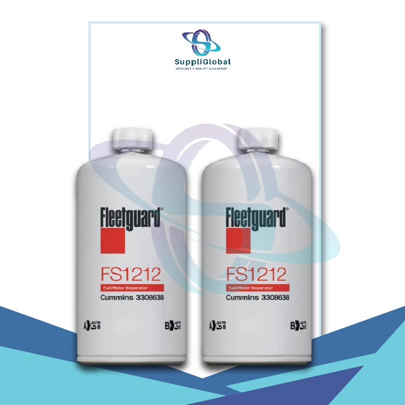 FS1212 Fleetguard Fuel/Water Separator Spin-On Filter (Pack of 2 ...
