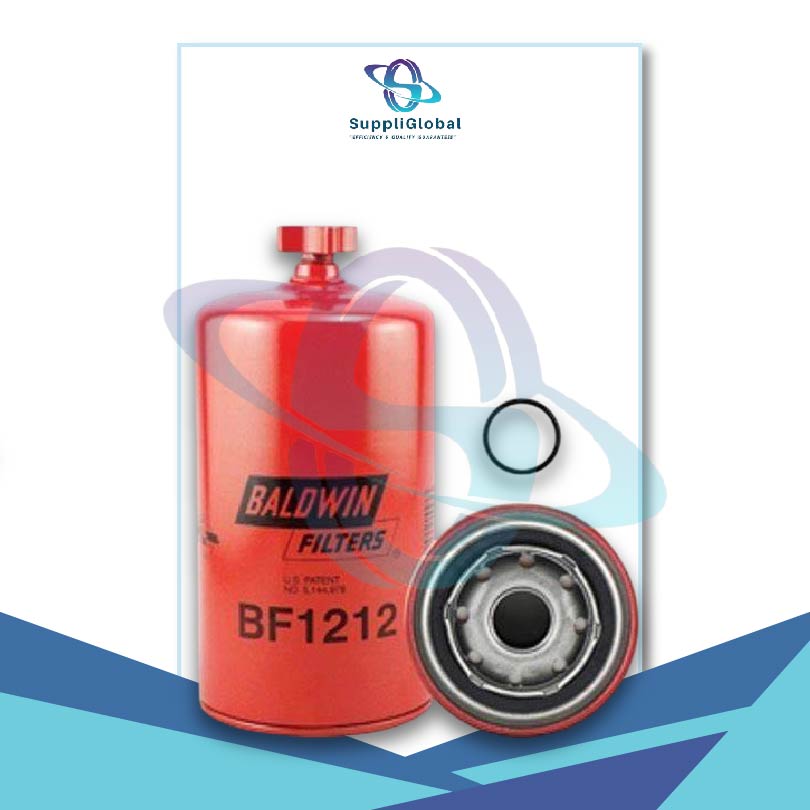 Baldwin BF1212 Heavy Duty Diesel Fuel Spin-On Filter, Red