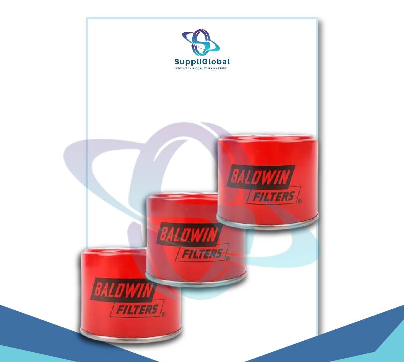 6-Pack Baldwin BF825 Fuel Filters - Heavy Duty Metal Case With Gasket