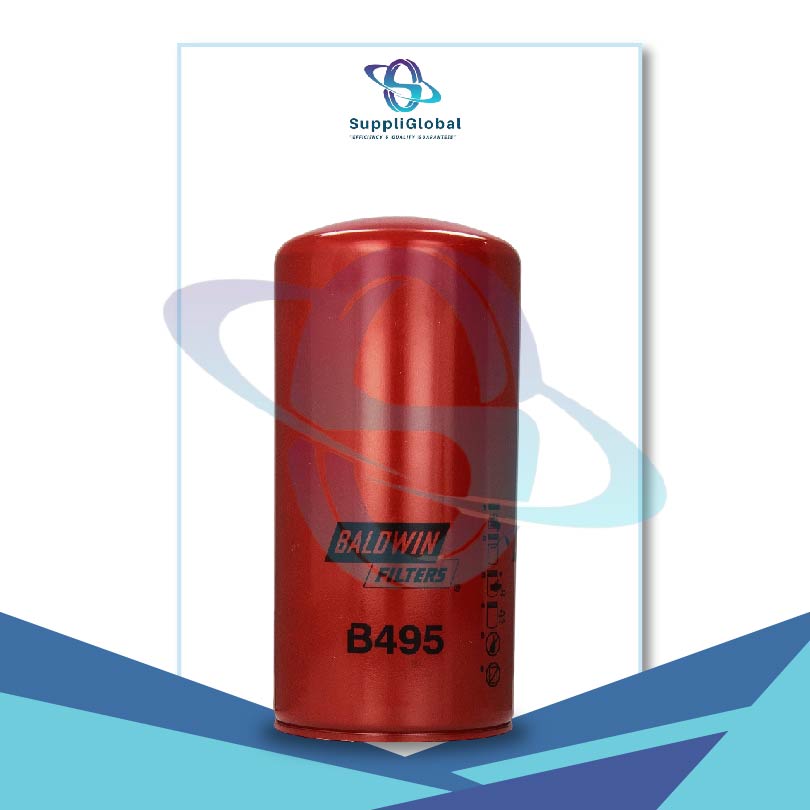 B495 Baldwin Oil Filter, Spin-On, Full-Flow